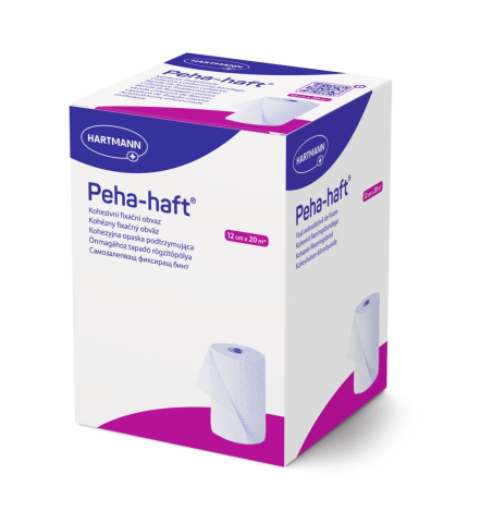 Plasturi si pansamente - Bandaj Elastic de Fixare PAUL HARTMANN Peha-haft® 12 cm × 20 m, Autoadeziv, Fără Latex