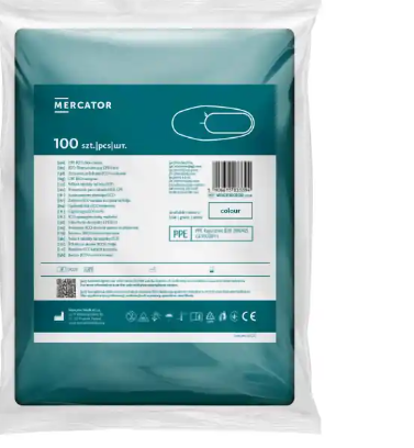 Botoși de unică folosință Mercator CPE ECO, acoperitori încălțăminte antiderapanti, albastri, nesterili, set 100 buc, bandă elastică [4]