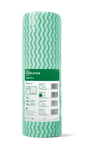 Consumabile din hartie - Lavete profesionale Clean Fala verde, 25 bucăți, Mercator