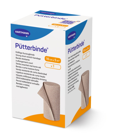 Plasturi si pansamente - Hartmann Pütterbinde 10 cm × 5 m – Fașă Elastică pentru Compresie Puternică