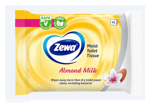 Consumabile sanitare - Hârtie igienică umedă Almond Milk, 42 bucăți
