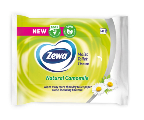 Consumabile sanitare - Zewa Natural Camomile Hârtie igienică umedă 42 bucăți