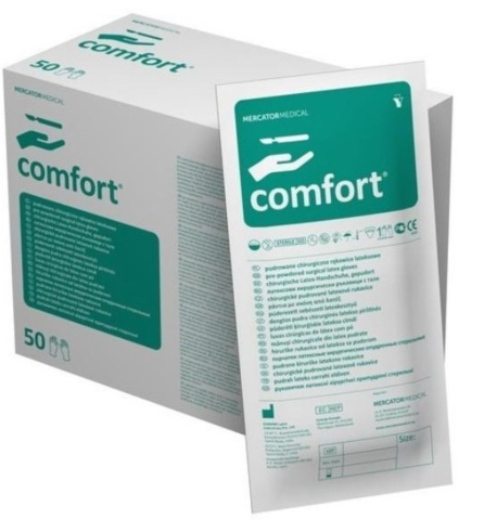 Manusi unica folosinta - Manusi chirurgicale pudrate Comfort marimea 6,5 1 pereche