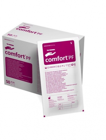 Manusi chirurgicare sterlie nepudrate, latex - Manusi chirurgicale sterile nepudrate COMFORT PF, marimea  8,5 / 1 pereche