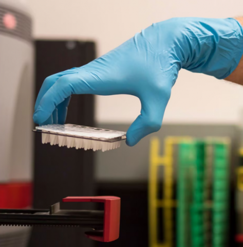 Set 100 Mănuși medicale Nitrylex Classic, nitril, fără pudră, albastre, mărimea L [4]