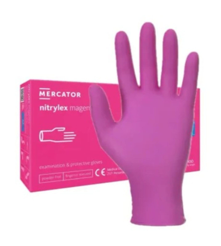 OFERTE - Mănuși Nitril Magenta Nepudrate Nytrilex XL 100 buc Mercator