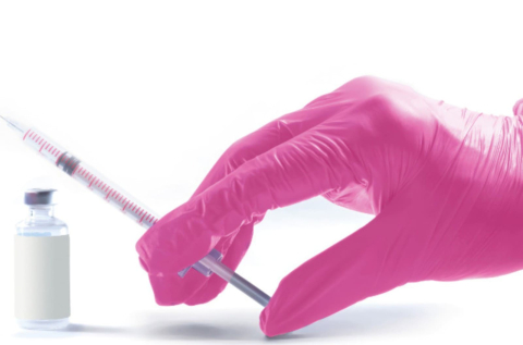 Mănuși nitril Mercator Nitrylex Magenta, nepudrate, mărimea M – set 100 buc [5]