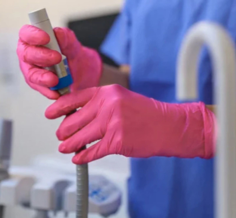 Mănuși nitril Mercator Nitrylex Magenta, nepudrate, mărimea M – set 100 buc [1]