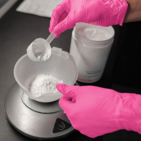 Mănuși roz Nitrylex Pink, nitril, nepudrate, M, 100 bucăți/cutie, Mercator [6]