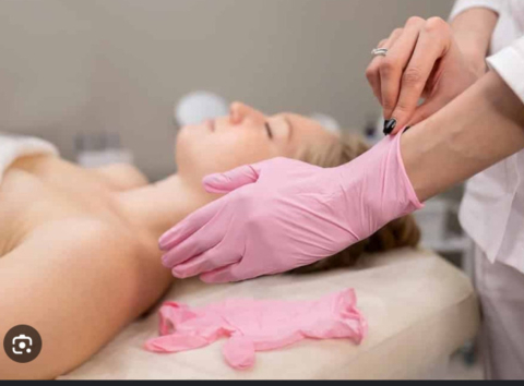 Mănuși roz Nitrylex Pink, nitril, nepudrate, M, 100 bucăți/cutie, Mercator [5]