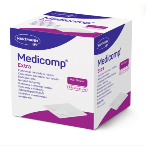 Plasturi si pansamente - Medicomp® Extra Sterile 10 × 10 cm, 6 Straturi, 25 bucăți