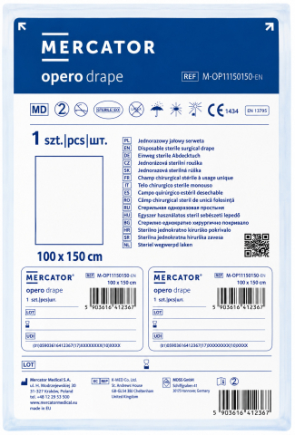 Câmpuri Chirurgicale Sterile - Câmp Operator Steril Mercator Opero 100 × 150 cm