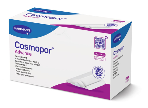 Consumabile sanitare - Plasture Steril PAUL HARTMANN Cosmopor Advance 15 × 8 cm, Corp Absorbant 11 × 3,8 cm, 25 Bucăți