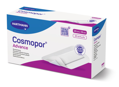 Consumabile sanitare - Plasture Steril PAUL HARTMANN Cosmopor Advance 20 × 10 cm, Corp Absorbant 16 × 5,5 cm, 25 Bucăți