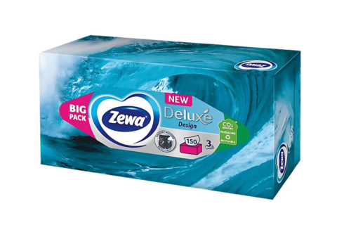 Consumabile din hartie - Șervețele faciale Zewa Deluxe Design 3 in1, 3 straturi, 150 bucăți