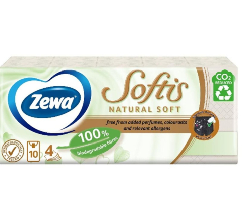 Consumabile din hartie - Zewa Natural Soft 4 straturi 10 x 9 batiste