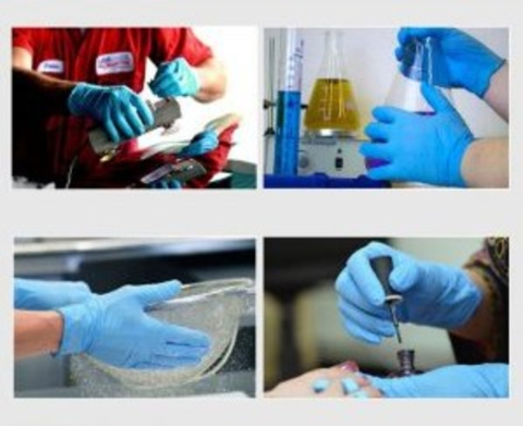 Set 100 Mănuși examinare Nitrylex Basic, nitril, fără pudră, mărimea M, Mercator [1]