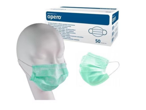 Mască chirurgicală Mercator OPERO Tip IIR – 3 straturi, filtrare 98%, set 50 bucăți, verde [2]