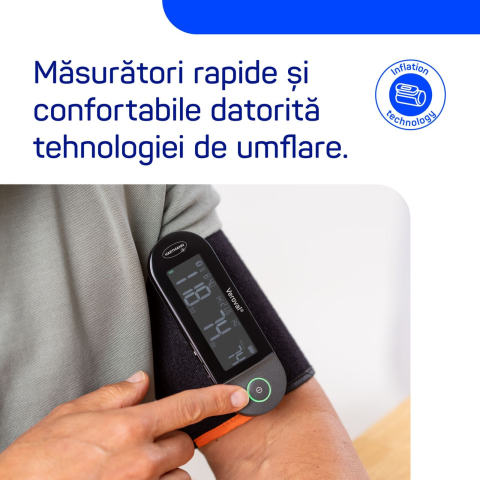 Tensiometru digital automat Veroval® fusion pentru braț, cu Bluetooth®, manșetă 22–42 cm și detectare a aritmiilor [5]