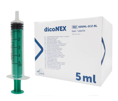 OFERTE - Zarys dicoNEX SN Seringa de unica folosinta 5ml Seringa cu ac de canula Seringa de unica folosinta