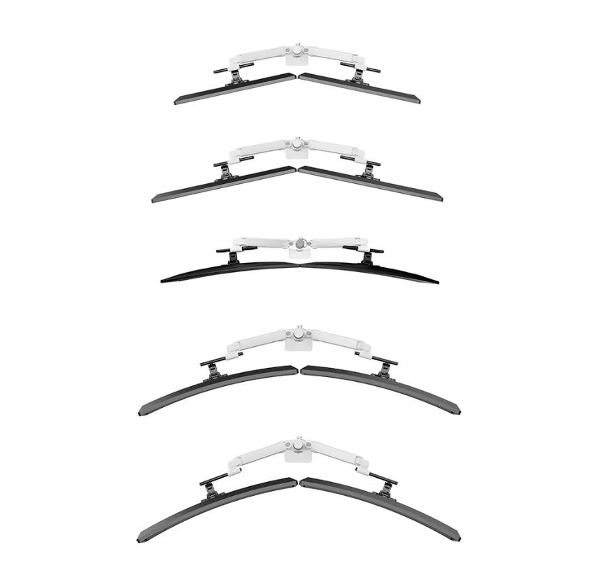 Brat dublu mon. birou NM 24"-34" alb [2]