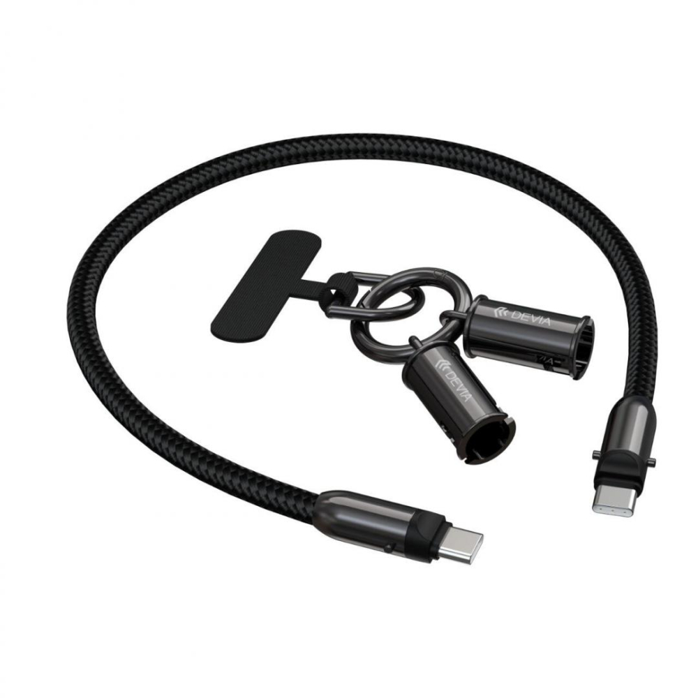 Cablu Devia Extreme Speed, USB C/ USB C, 0.3m, Negru [2]