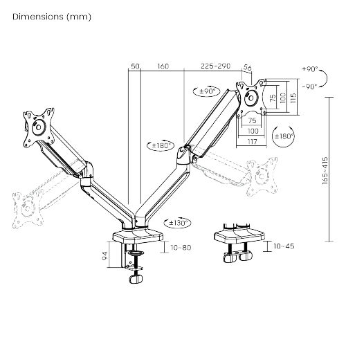 DOUBLE MONITOR ARM SERIOUX MM97-C024E [6]