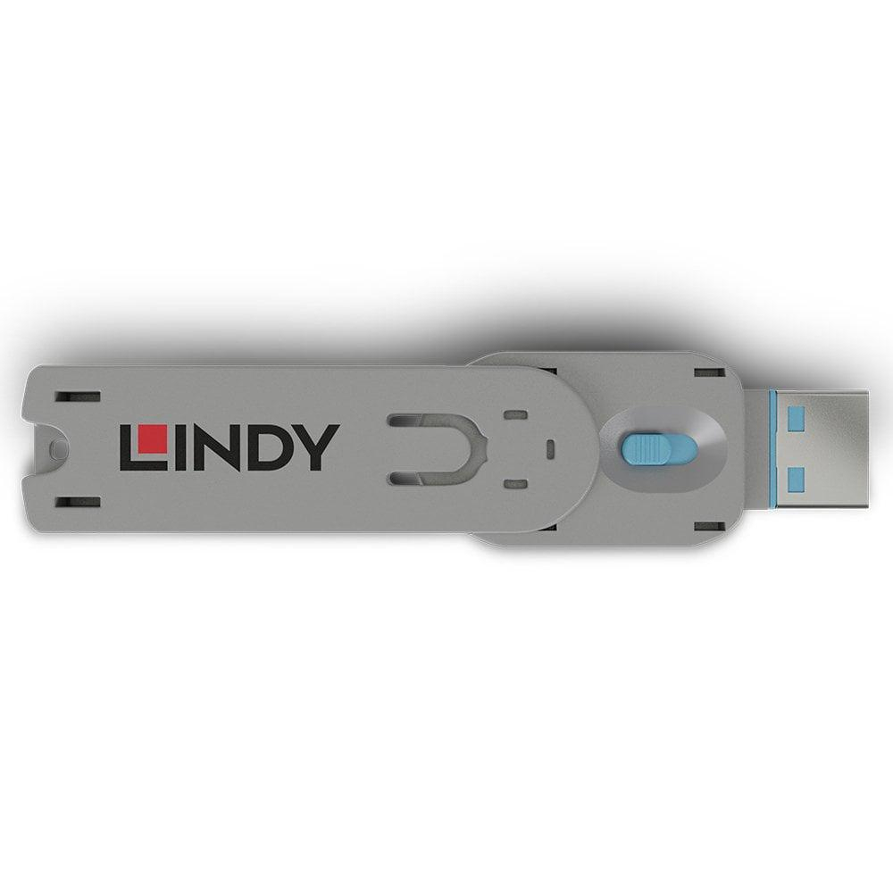 Lindy USB Type A Port Blocker Key, blue [3]