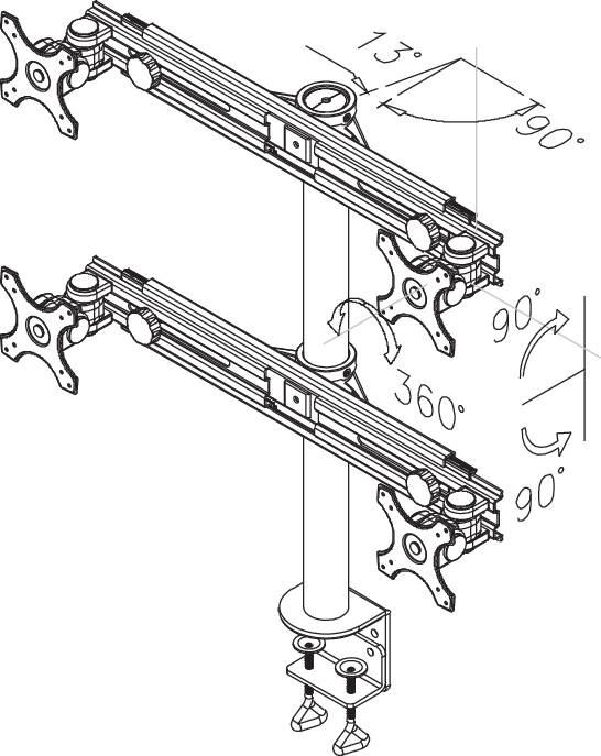 Suport birou cvadruplu NM 19-30" [2]