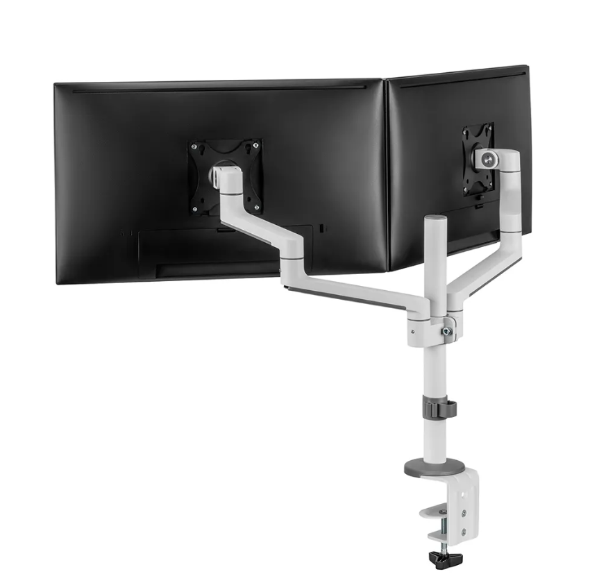 Suport dublu mon. birou NM 17"-27" alb [2]