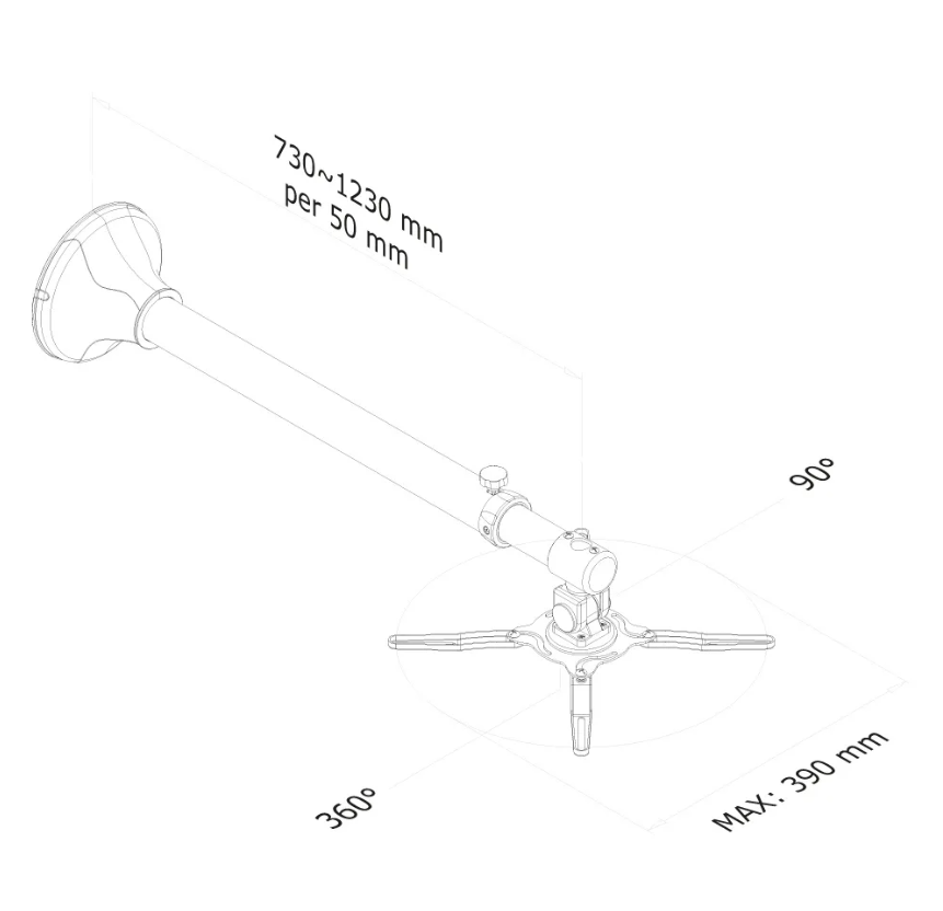 Suport videopr.de perete NM 12kg arg [3]