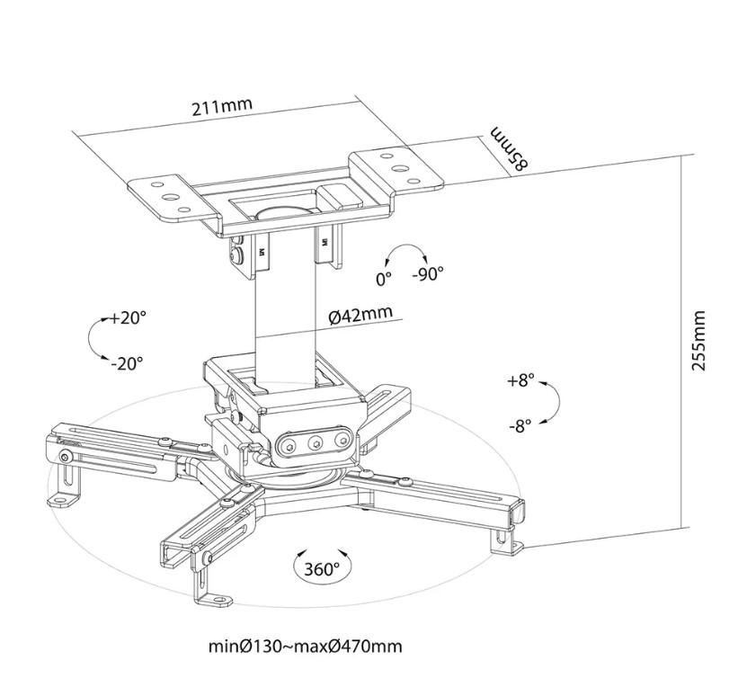 Suport videopr.de tavan NM 45kg ng [5]