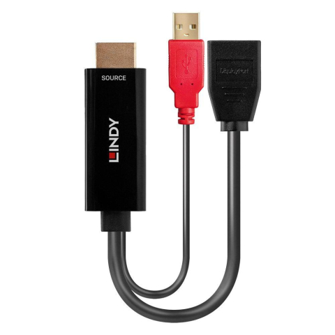 Video conferinta - Adaptor Lindy HDMI 18G to DisplayPort