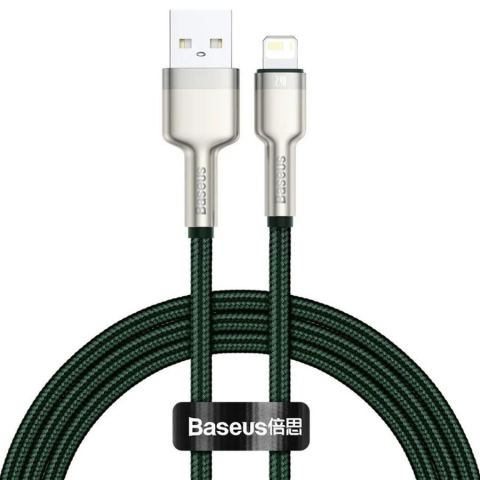 Video conferinta - Cablu Baseus Cafule Lightning, 2m, verde