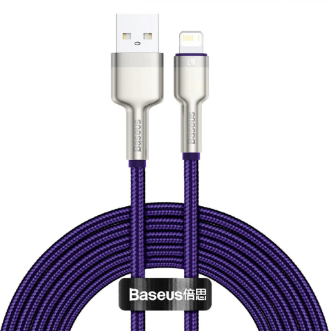 Video conferinta - Cablu Baseus Cafule Lightning 2m, violet