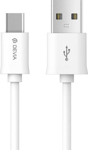 Cabluri HDMI - Cablu Devia Smart, USB A/ USB C, 1m, Alb