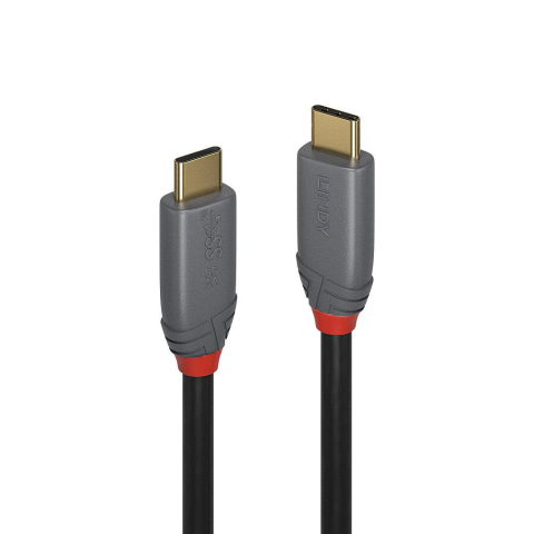 Video conferinta - Cablu Lindy USB C-USB C Anthra  2m negru