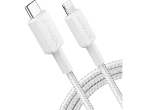 Video conferinta - Cablu USB-C - Litghtning Anker 1.8m, alb