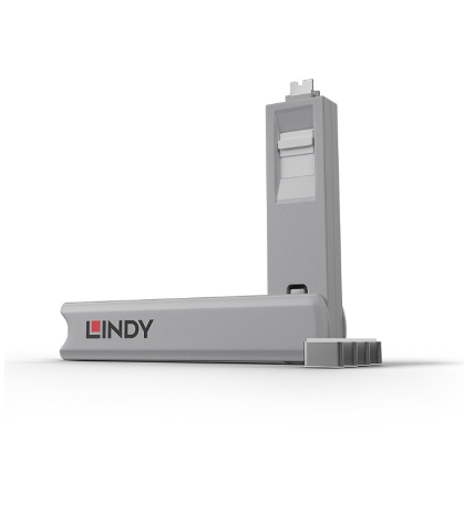 Conectica - Lindy 4xUSB C Port Blocker (w key), alb