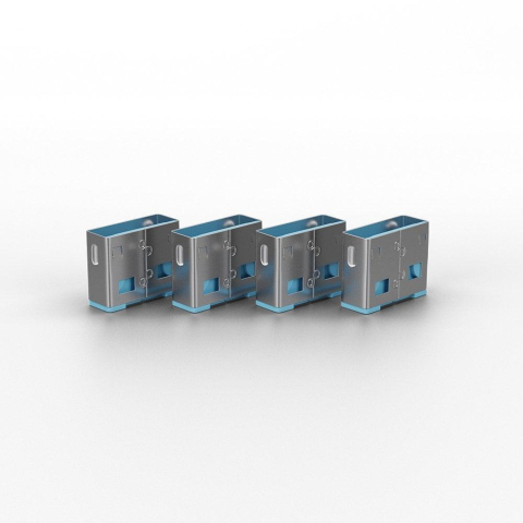 Video conferinta - Lindy USB Port Locks 4x Blue+Key