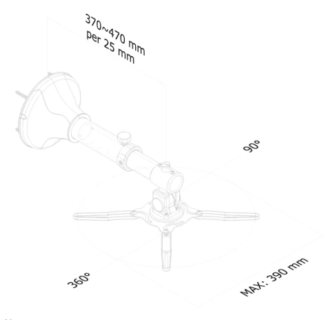 Suport videopr.de perete NM 12kg arg [2]