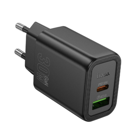 Accesorii - Incarcator Retea HOCO N63, 30W, 3A, 1 x USB-A - 1 x USB-C,