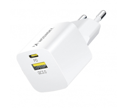 Incarcator Retea WZK WWCEAC, 33W, 3A, 1 x USB-A - 1 x USB-C, Alb [1]