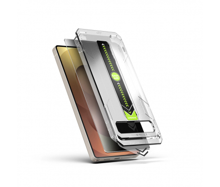 (SAMSUNG)Folie de protectie Ecran  Privacy Techsuit TitanGlass CrystalHD, Sticla Securizata, Full Glue, Set 2 bucati [4]