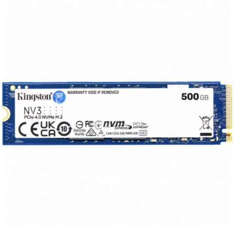 Componente PC - Solid State Drive (SSD) Kingston NV3, 500GB, NVMe M.2 2280, PCI SNV3S/500G-SSD
