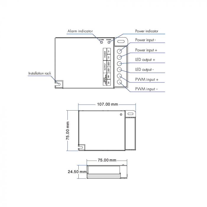 LED erősítő – 12–24 V DC – 30 A – MONO – EV1-X [2]