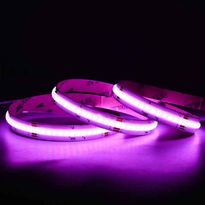 COB LED szalag 840 LED/m • 24V • 15W • RGB • IP20 • 620 lm • 10 mm [3]