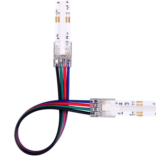RGB COB LED szalag csatlakozó kábellel – 10 mm, 5,5 A [2]
