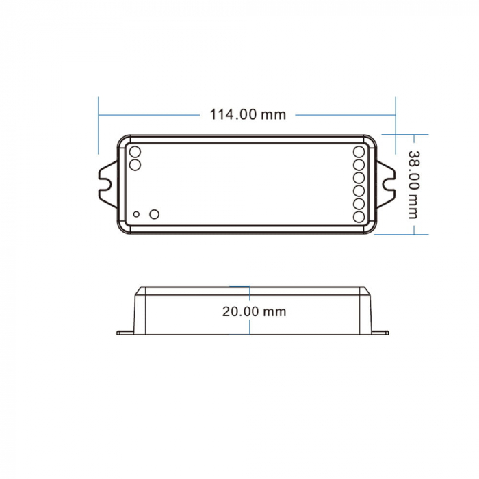 LED vezérlő – MONO / CCT / RGB / RGB+W – 12–24 V DC, 4×4 A – VP [2]