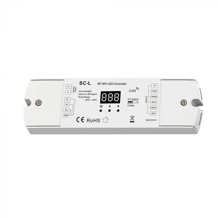 SPI LED vezérlő – digitális LED szalagokhoz – 8A, 5–24V DC – 900 pixel – SC-L [2]